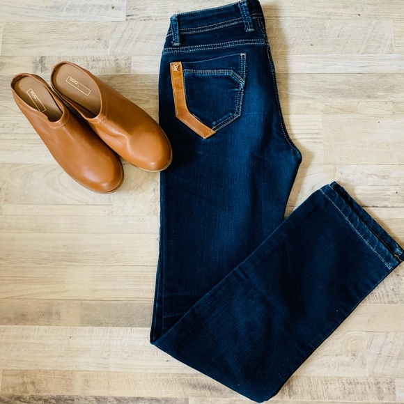 Louis Vuitton Denim - Louis Vuitton | Leather Accent Straight Leg Jeans